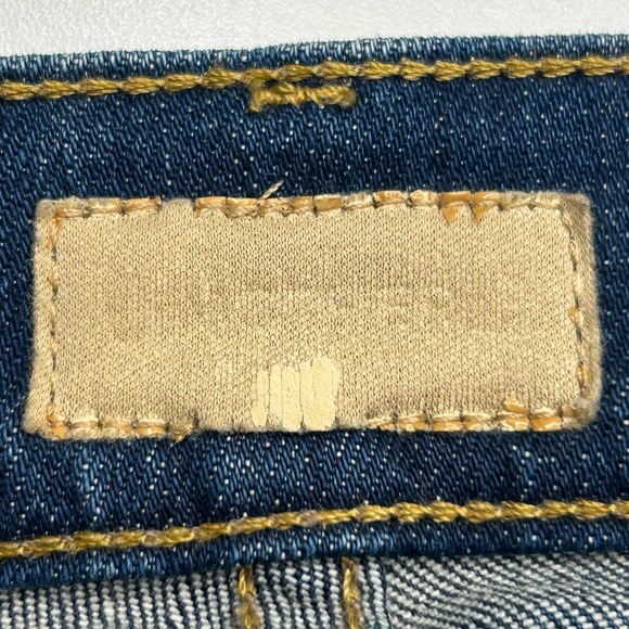 Mother The Dropout Jeans Size 25 Denim Blue Distressed Tequila Truth 31x26.5 - Picture 13 of 16